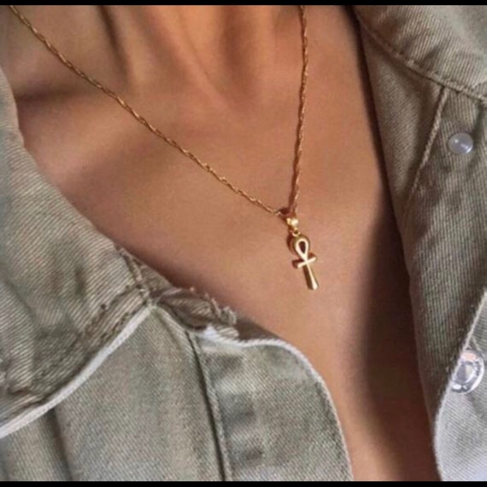 Africa ankh and Nefertiti 3 piece necklace set - Picture 5 of 6